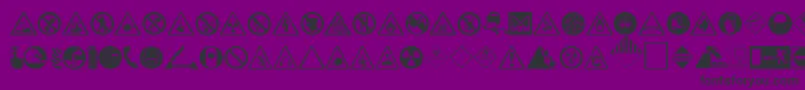 HazardRegular Font – Black Fonts on Purple Background