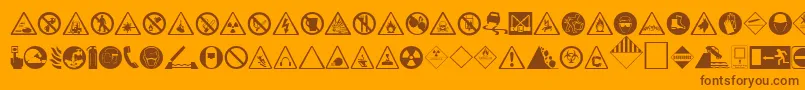 Подробнее о шрифте HazardRegular Шрифт HazardRegular – коричневые шрифты на оранжевом фоне
