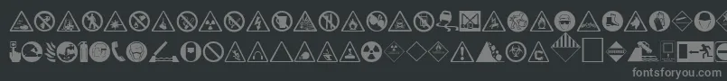HazardRegular Font – Gray Fonts on Black Background
