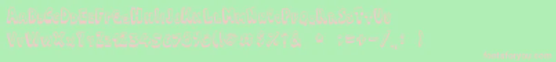 Cartoonia3D Font – Pink Fonts on Green Background