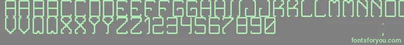 NoxtreyAufTfbLight Font – Green Fonts on Gray Background