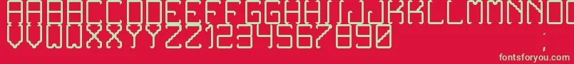 NoxtreyAufTfbLight Font – Green Fonts on Red Background