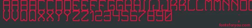 NoxtreyAufTfbLight Font – Red Fonts on Black Background