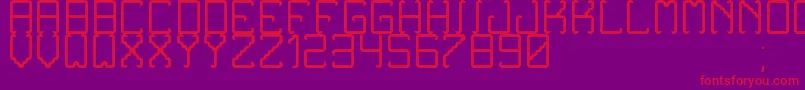 NoxtreyAufTfbLight Font – Red Fonts on Purple Background