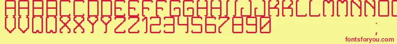 Шрифт NoxtreyAufTfbLight – красные шрифты на жёлтом фоне