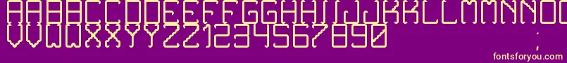 NoxtreyAufTfbLight Font – Yellow Fonts on Purple Background