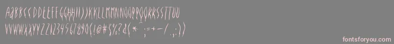 Deportees Font – Pink Fonts on Gray Background