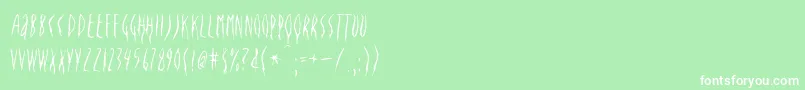 Deportees Font – White Fonts on Green Background