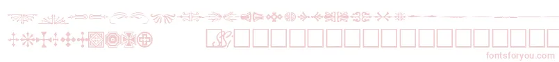 More about WoodcutornamentsonesskRegular Font WoodcutornamentsonesskRegular Font – Pink Fonts on White Background