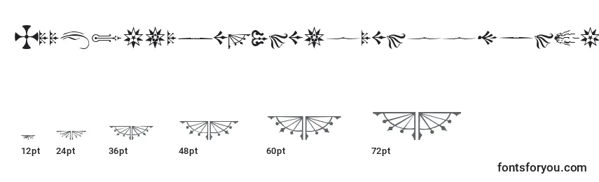 Größen der Schriftart WoodcutornamentsonesskRegular