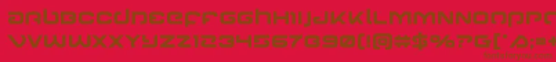 Fonte Gunrunnerbold – fontes marrons em um fundo vermelho