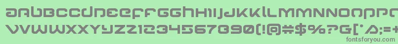 Gunrunnerbold Font – Gray Fonts on Green Background