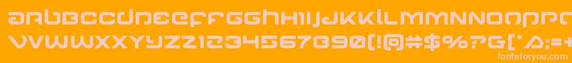 Gunrunnerbold Font – Pink Fonts on Orange Background