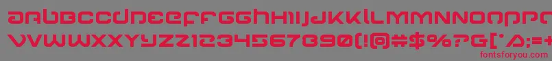 Gunrunnerbold Font – Red Fonts on Gray Background