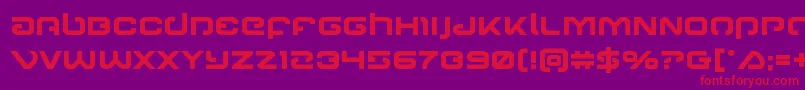 Gunrunnerbold Font – Red Fonts on Purple Background