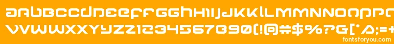 Gunrunnerbold Font – White Fonts on Orange Background
