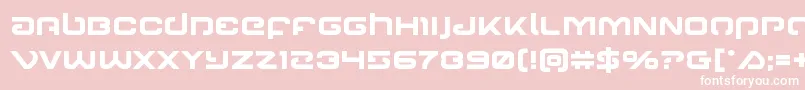 Gunrunnerbold Font – White Fonts on Pink Background