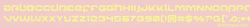 Gunrunnerbold Font – Yellow Fonts on Pink Background