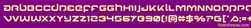 Gunrunnerbold Font – Yellow Fonts on Purple Background