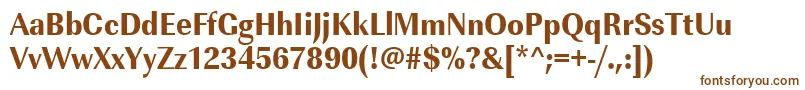Urwimperialtextbolextnar-fontti – ruskeat fontit valkoisella taustalla