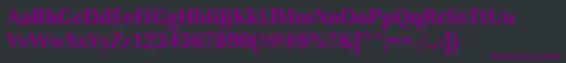 Fonte Urwimperialtextbolextnar – fontes roxas em um fundo preto