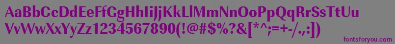 Шрифт Urwimperialtextbolextnar – фиолетовые шрифты на сером фоне