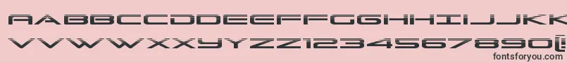 フォントGrandsporthalf – ピンクの背景に黒い文字