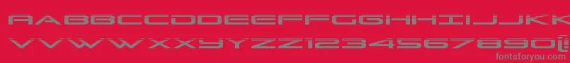 Grandsporthalf-Schriftart – Graue Schriften auf rotem Hintergrund