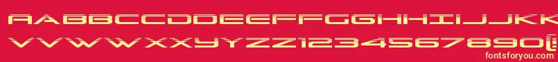 Grandsporthalf Font – Yellow Fonts on Red Background