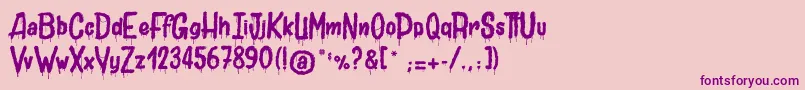 JolyDeath Font – Purple Fonts on Pink Background