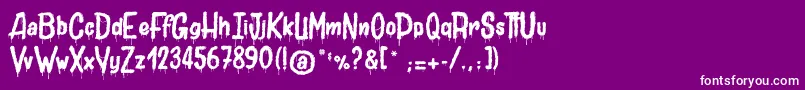 JolyDeath Font – White Fonts on Purple Background