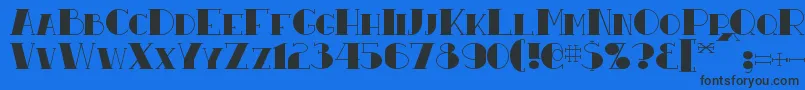 Resavy Font – Black Fonts on Blue Background