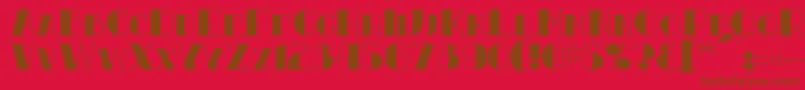 Resavy Font – Brown Fonts on Red Background
