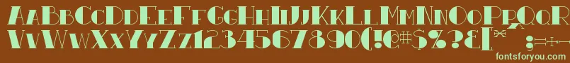 Resavy Font – Green Fonts on Brown Background