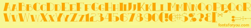 Resavy Font – Orange Fonts on Yellow Background