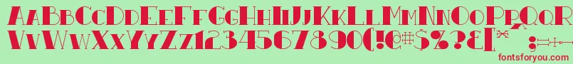 Resavy Font – Red Fonts on Green Background