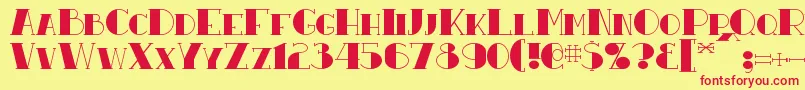 Resavy Font – Red Fonts on Yellow Background