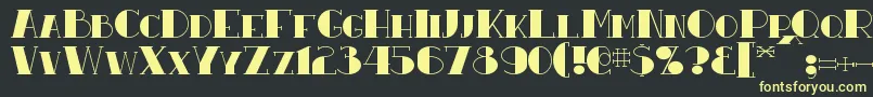 Resavy Font – Yellow Fonts on Black Background