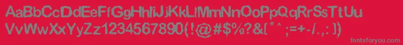 MadeOfStars Font – Gray Fonts on Red Background