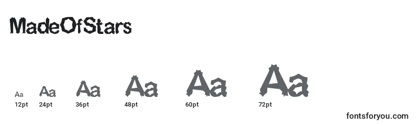 MadeOfStars Font Sizes
