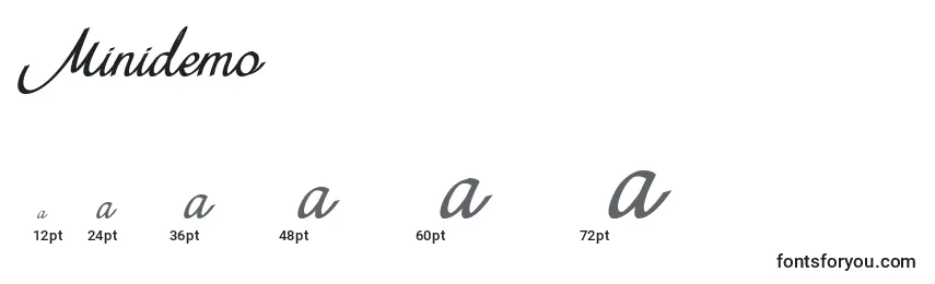 Minidemo Font Sizes