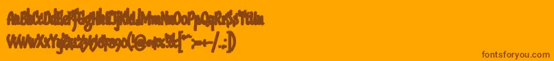 Sudegnakno3a Font – Brown Fonts on Orange Background
