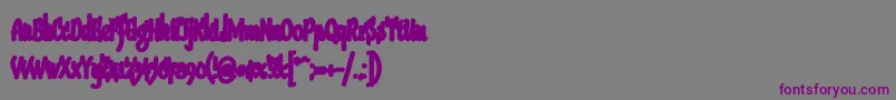 Sudegnakno3a Font – Purple Fonts on Gray Background