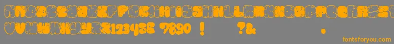 Mawnsrock1 Font – Orange Fonts on Gray Background