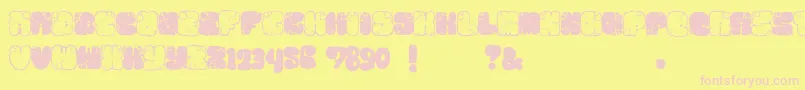 Mawnsrock1 Font – Pink Fonts on Yellow Background