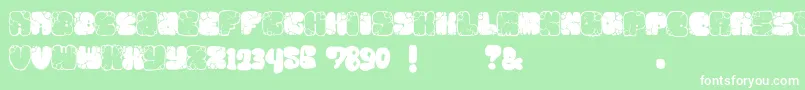 Mawnsrock1 Font – White Fonts on Green Background