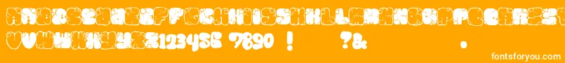 Mawnsrock1 Font – White Fonts on Orange Background