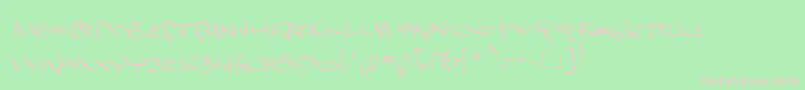 Kleinscribere Font – Pink Fonts on Green Background