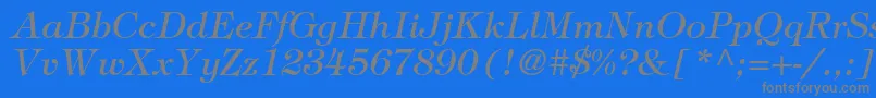TiffanystdItalic Font – Gray Fonts on Blue Background