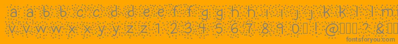 UncleSalsa-Schriftart – Graue Schriften auf orangefarbenem Hintergrund